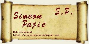 Simeon Pajić vizit kartica